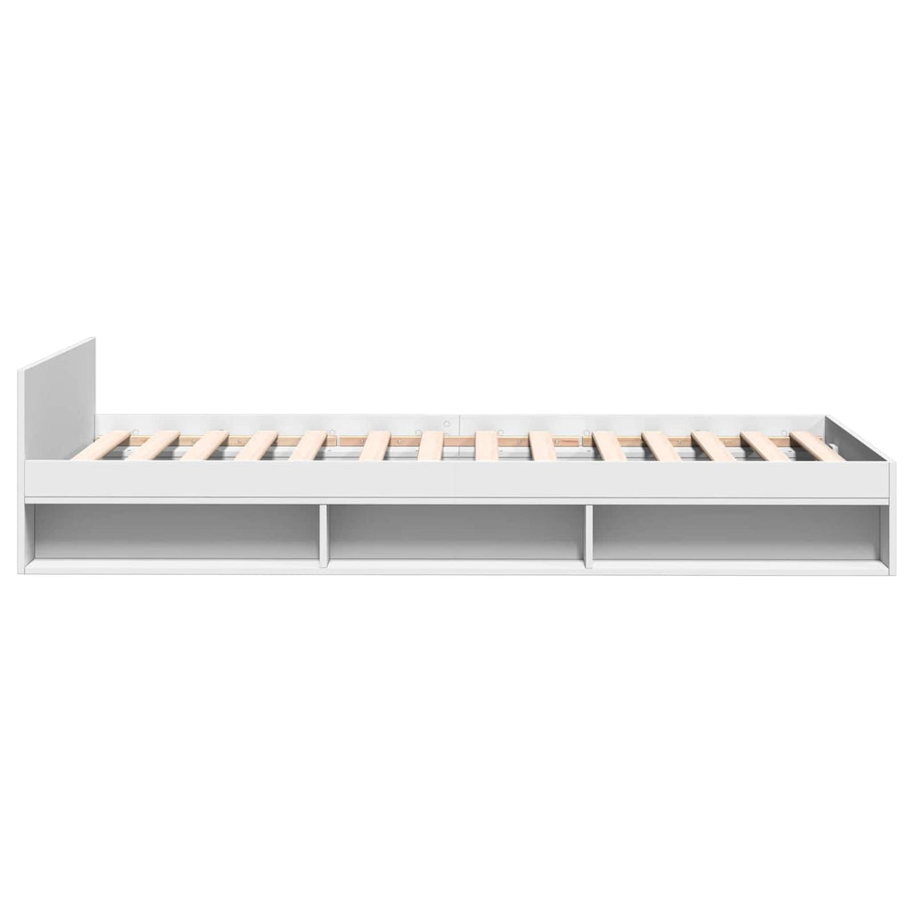 vidaXL Rama łóżka z przechowywaniem z szufladą Biały 80 x 200 cm