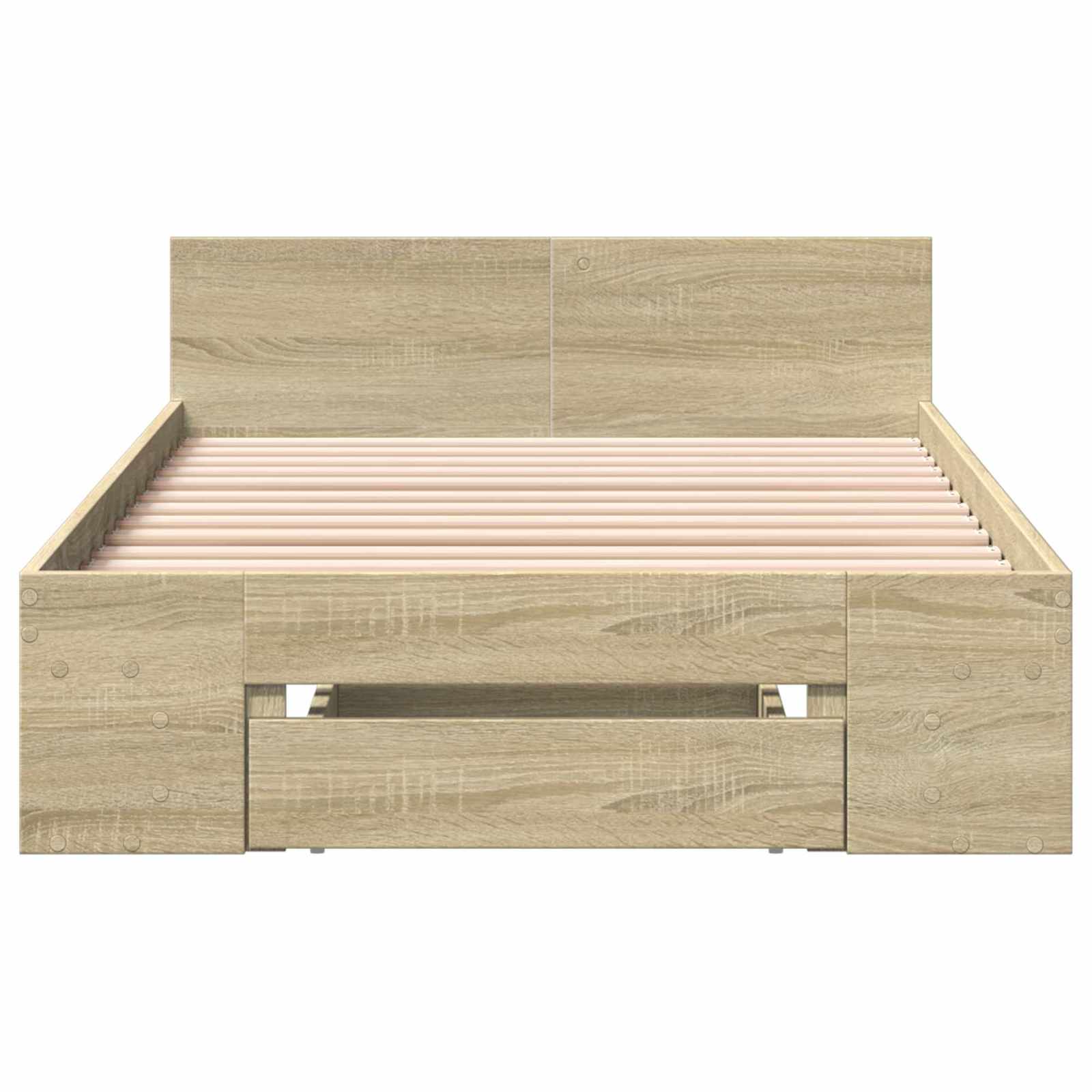vidaXL Rama łóżka z przechowywaniem z szufladą dąb Sonoma 80 x 200 cm