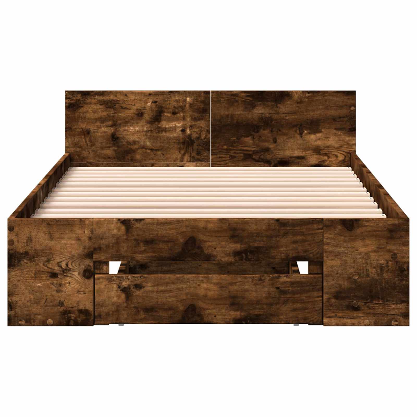 vidaXL Rama łóżka z przechowywaniem z szufladą Dąb wędzony 80 x 200 cm