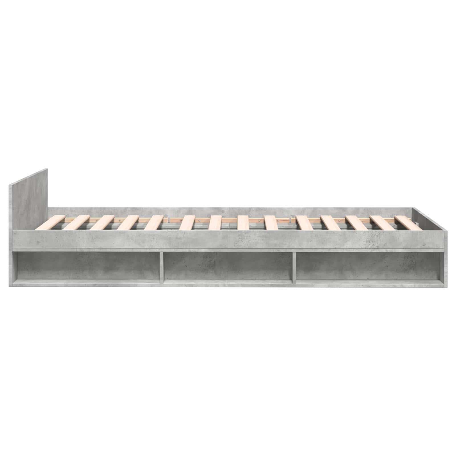 vidaXL Rama łóżka z przechowywaniem z półką Betonowy szary 80 x 200 cm