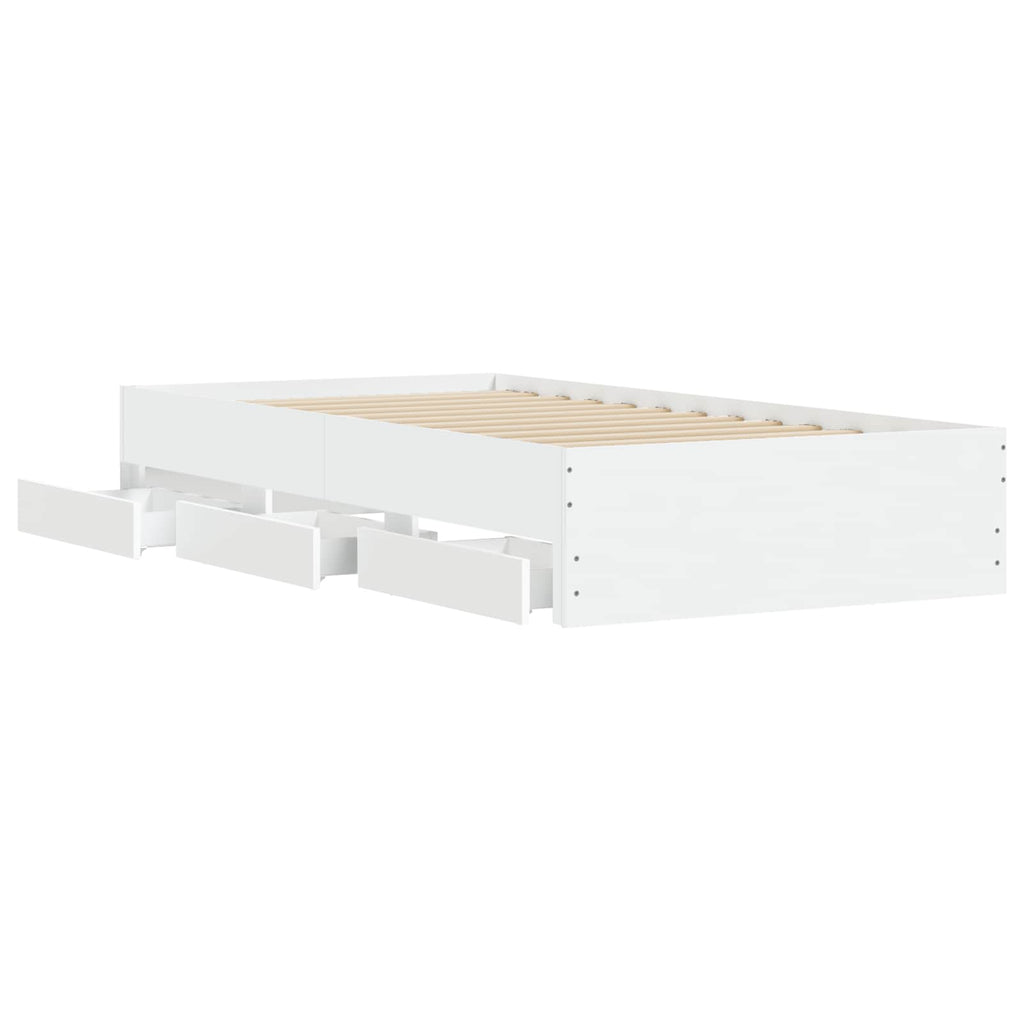 vidaXL Rama łóżka z przechowywaniem z szufladą Biały 80 x 200 cm