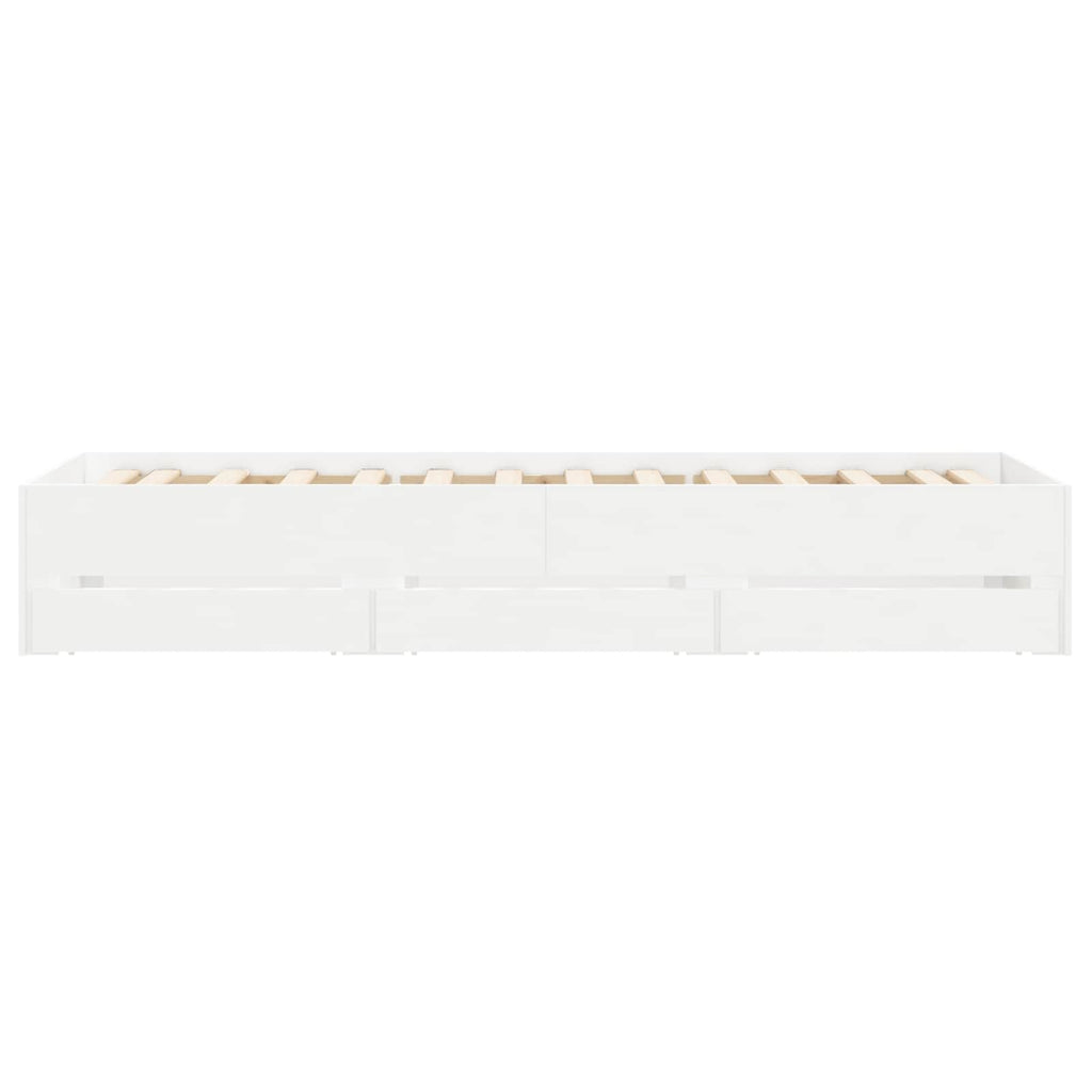 vidaXL Rama łóżka z przechowywaniem z szufladą Biały 80 x 200 cm