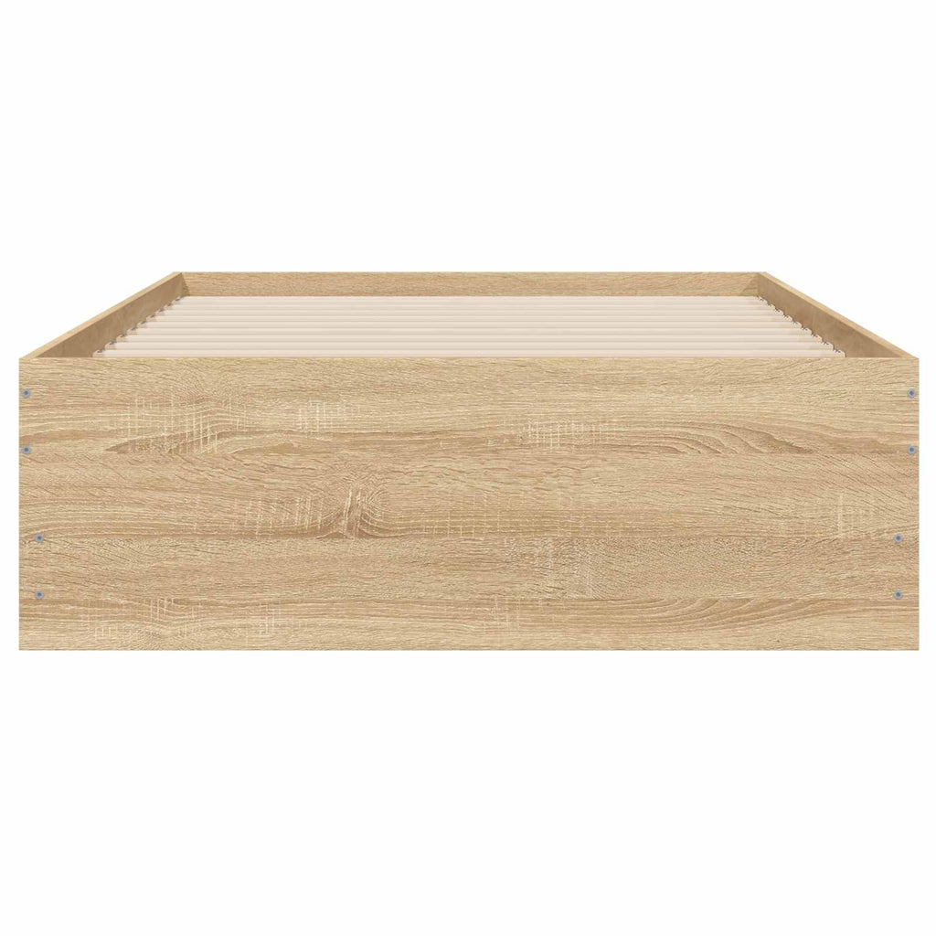 vidaXL Rama łóżka z przechowywaniem z szufladą dąb Sonoma 80 x 200 cm