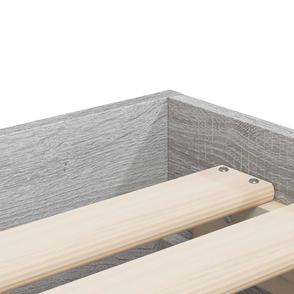 vidaXL Rama łóżka z przechowywaniem Betonowy szary 80 x 200 cm