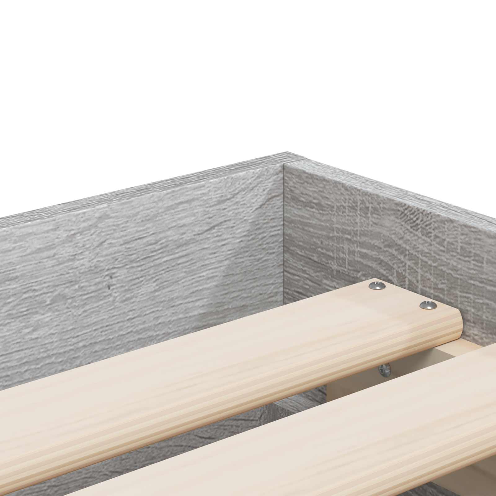 vidaXL Rama łóżka z przechowywaniem Betonowy szary 80 x 200 cm