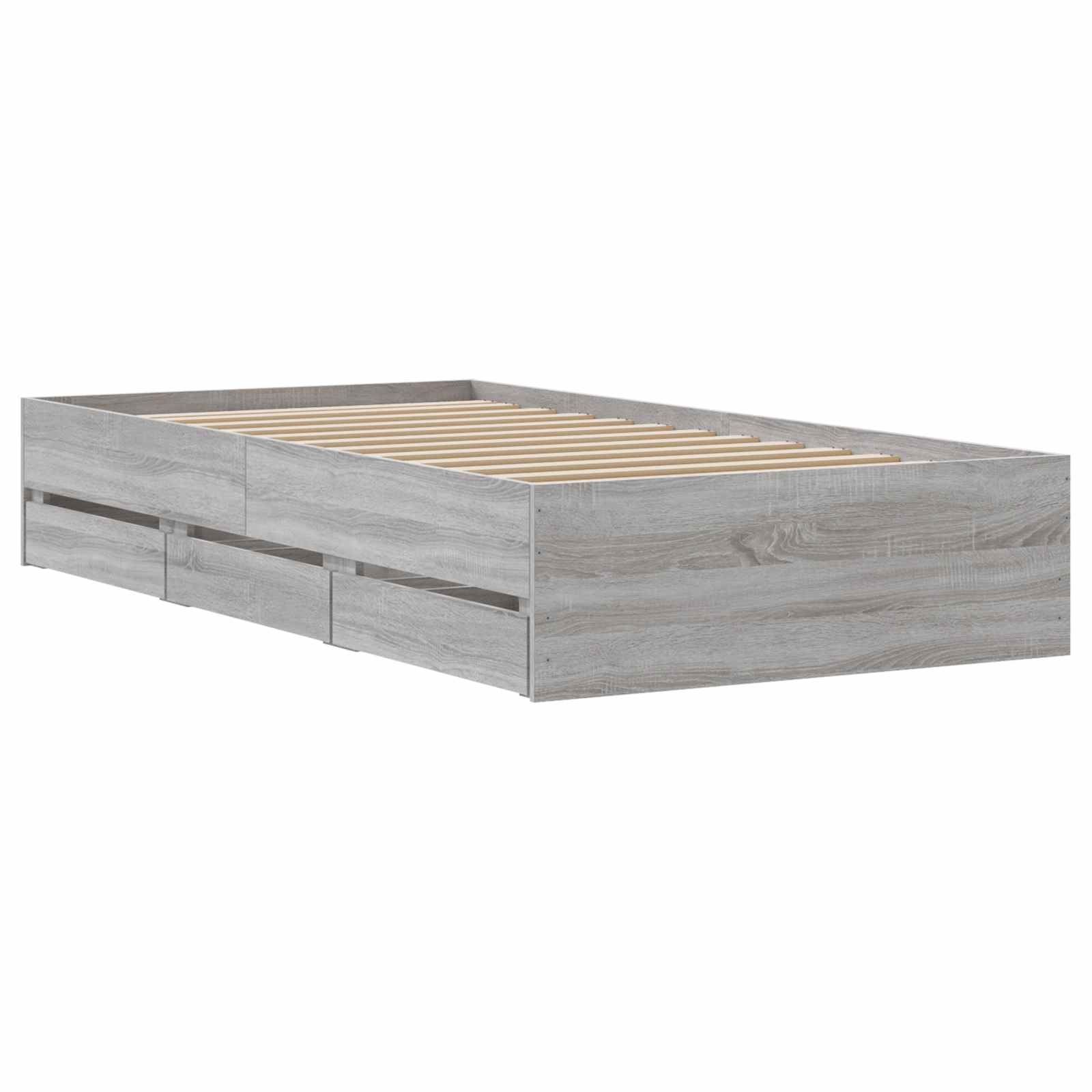 vidaXL Rama łóżka z przechowywaniem Betonowy szary 80 x 200 cm