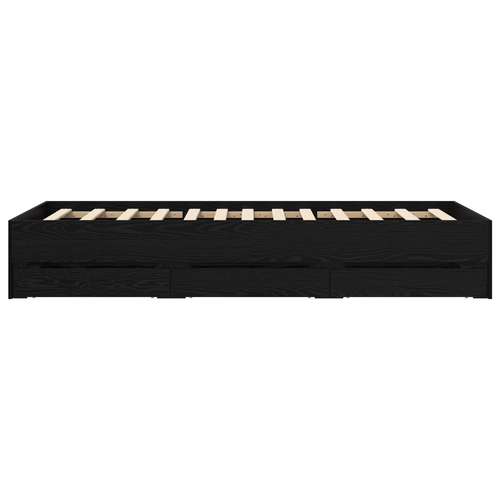 vidaXL Rama łóżka z przechowywaniem z szufladą Czarny dąb 80 x 200 cm