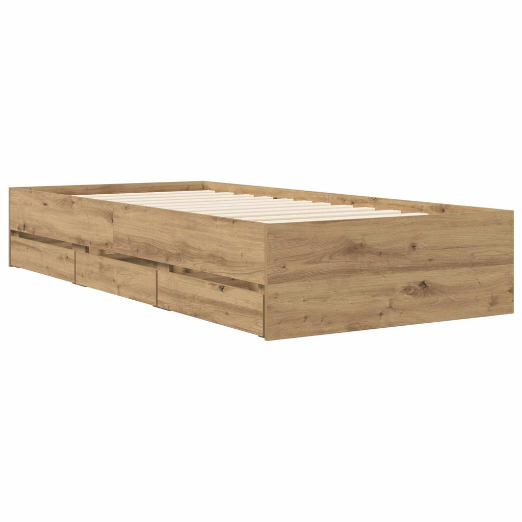 vidaXL Rama łóżka z przechowywaniem Dąb artisian 80 x 200 cm