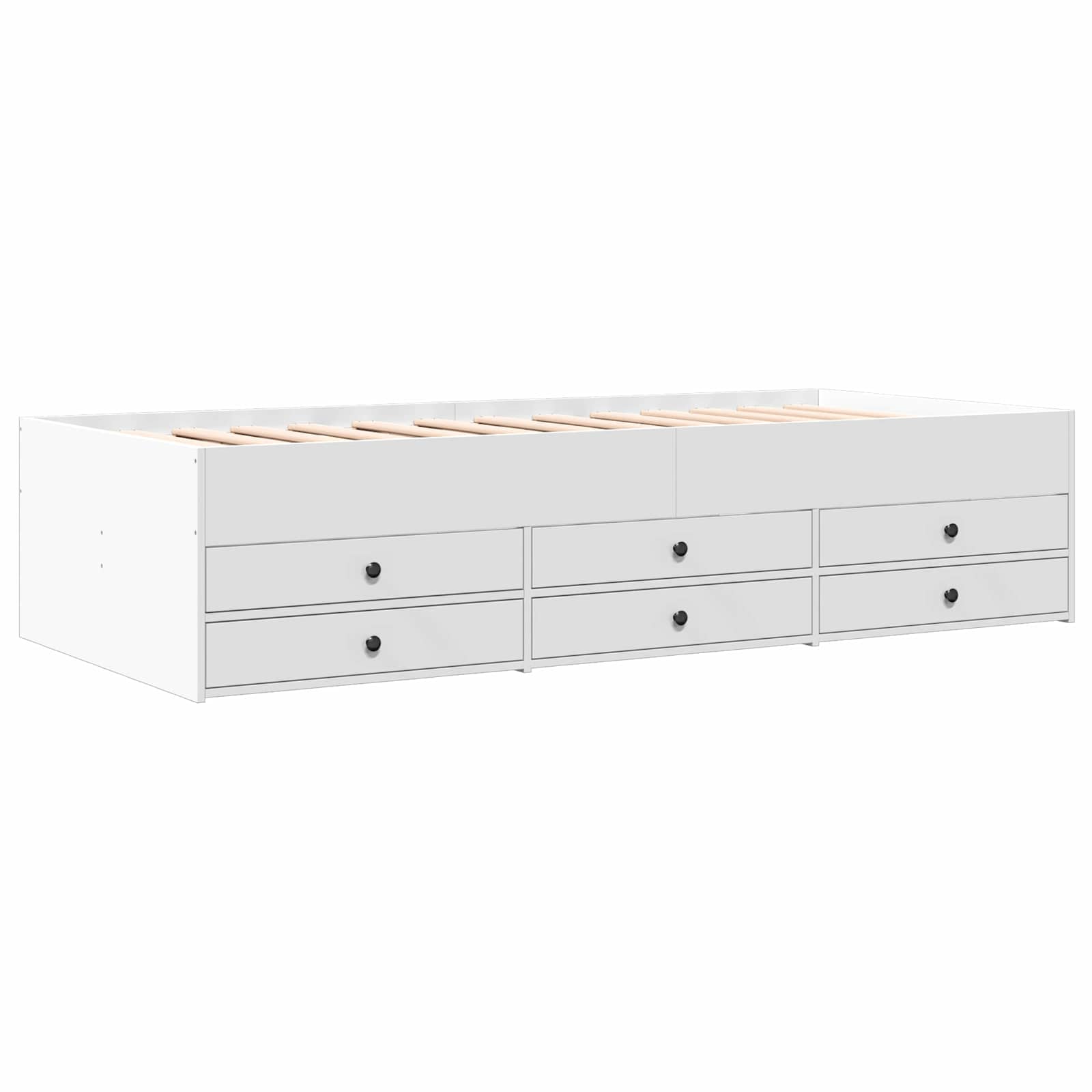 vidaXL Rama łóżka z przechowywaniem z szufladą Biały 80 x 200 cm