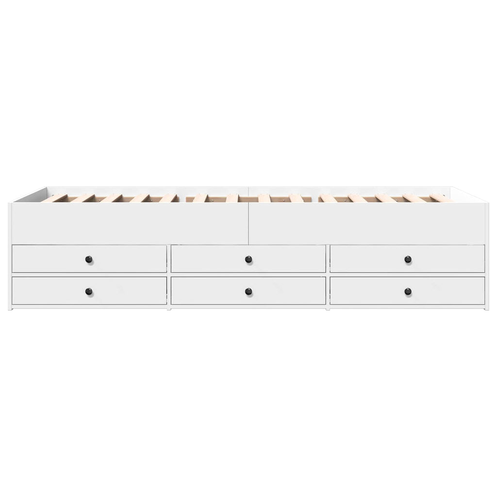 vidaXL Rama łóżka z przechowywaniem z szufladą Biały 80 x 200 cm