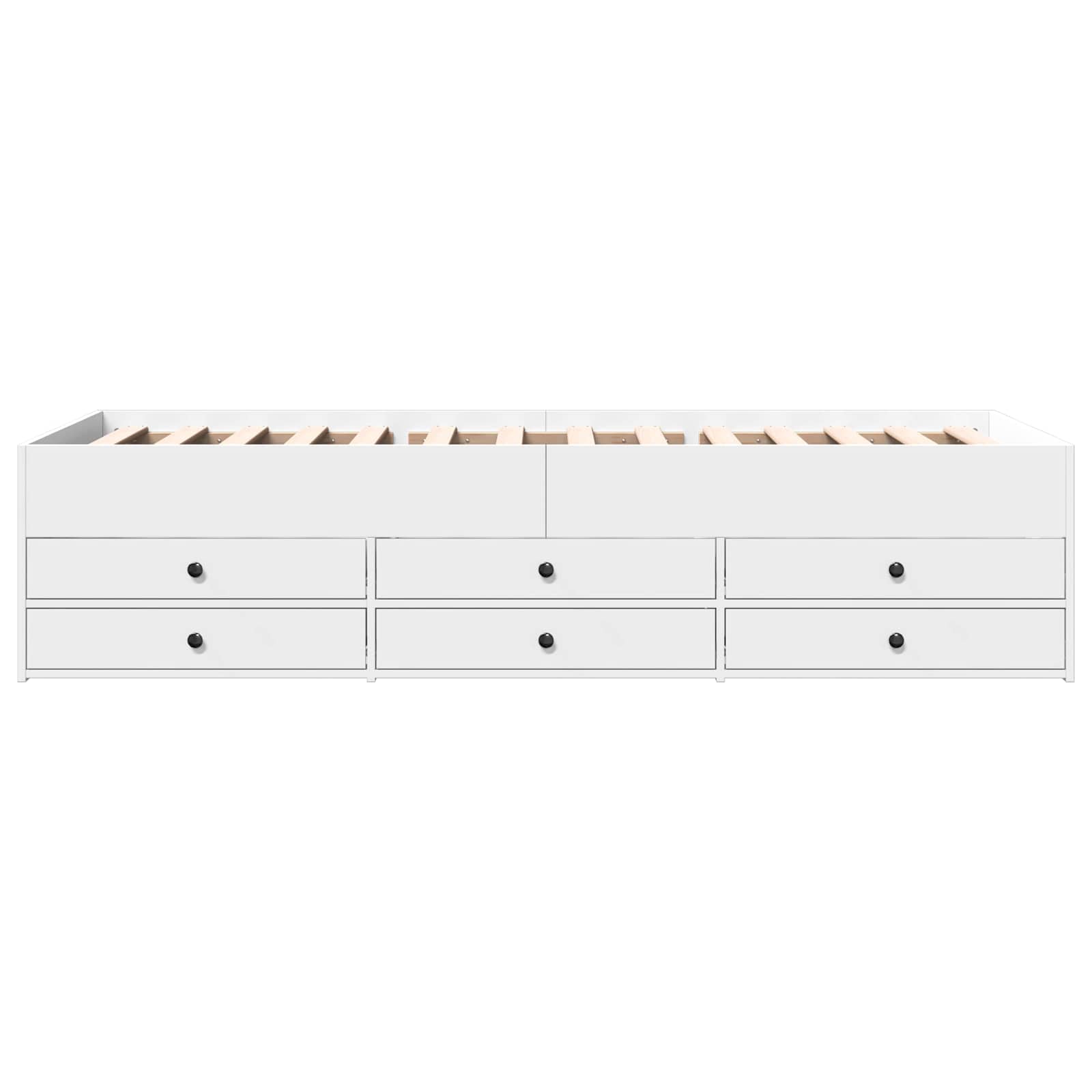 vidaXL Rama łóżka z przechowywaniem z szufladą Biały 80 x 200 cm