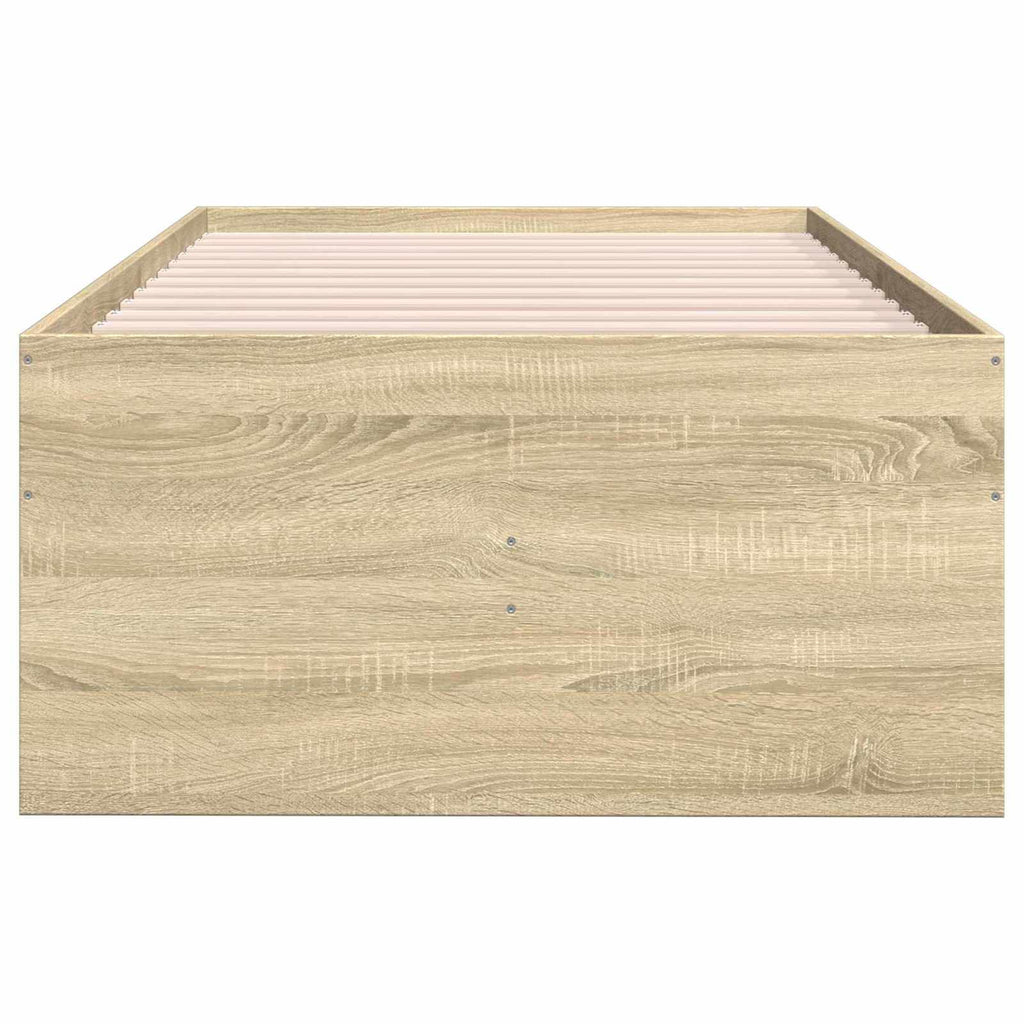 vidaXL Rama łóżka z przechowywaniem z szufladą dąb Sonoma 80 x 200 cm