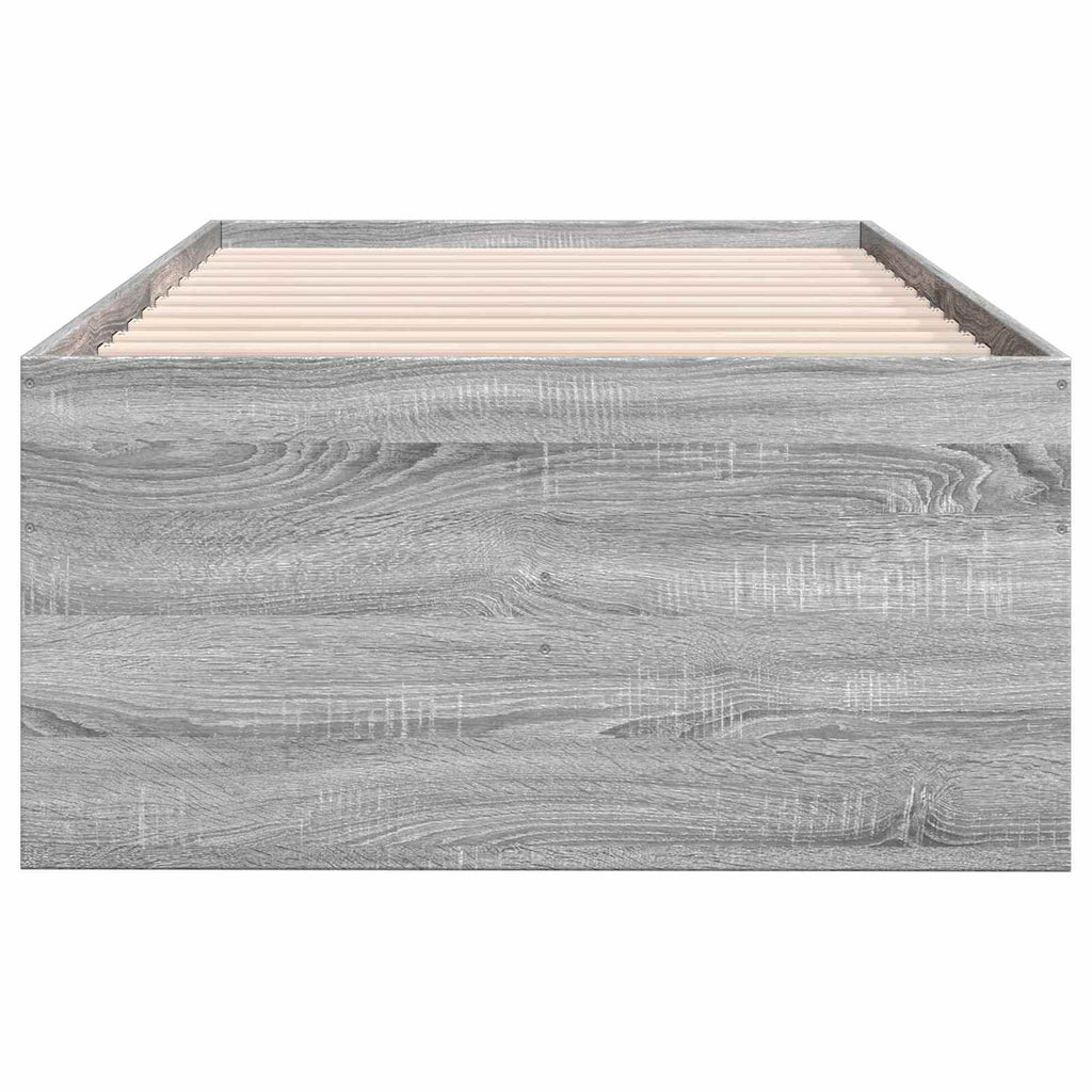 vidaXL Rama łóżka z przechowywaniem Szary Sonoma 80 x 200 cm