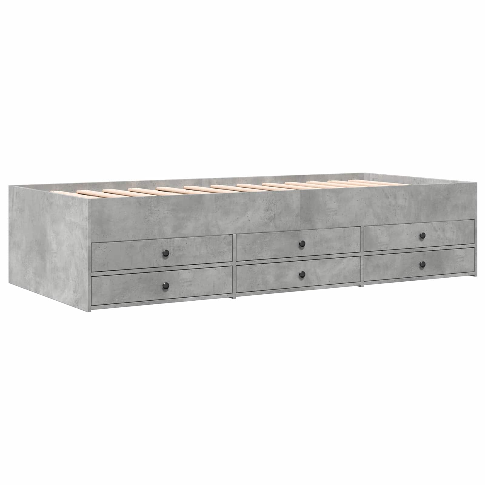 vidaXL Rama łóżka z przechowywaniem Betonowy szary 80 x 200 cm