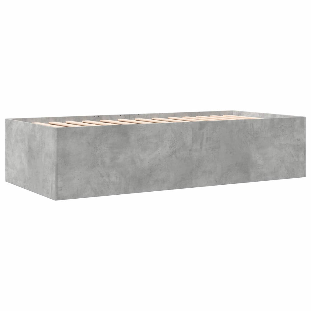 vidaXL Rama łóżka z przechowywaniem Betonowy szary 80 x 200 cm