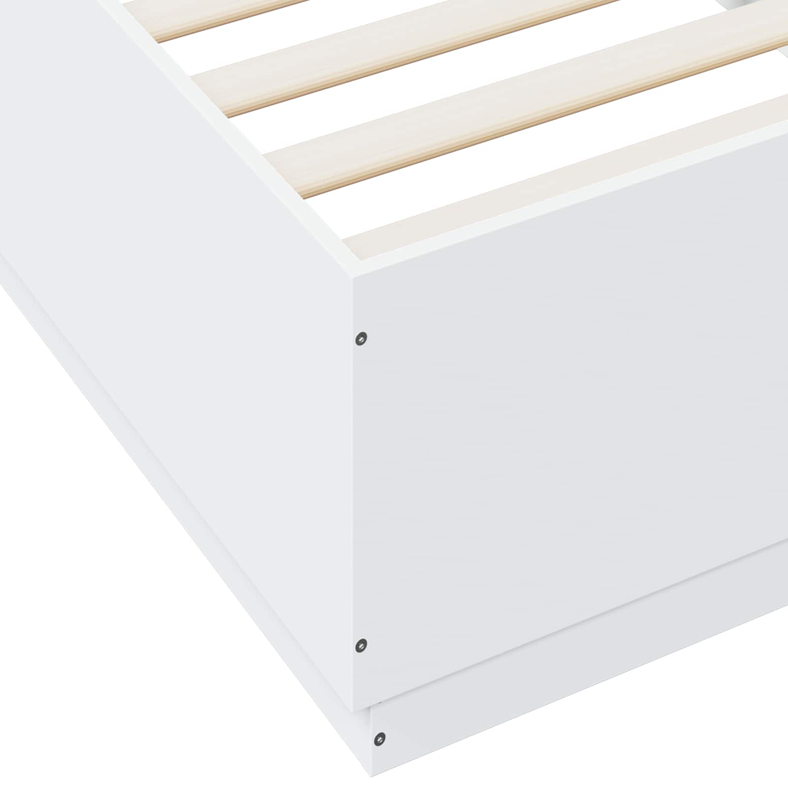 vidaXL Ramka łóżka Biały 80 x 200 cm Drewno inżynieryjne