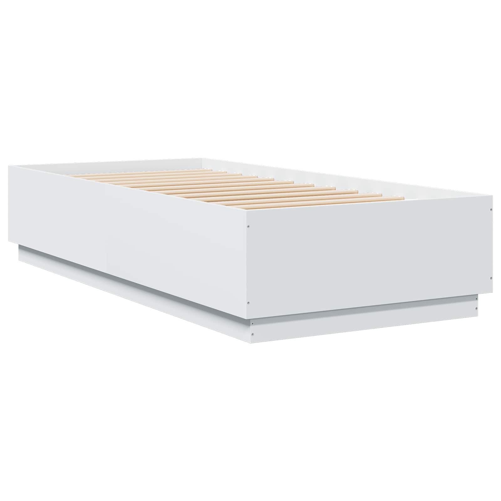 vidaXL Ramka łóżka Biały 80 x 200 cm Drewno inżynieryjne
