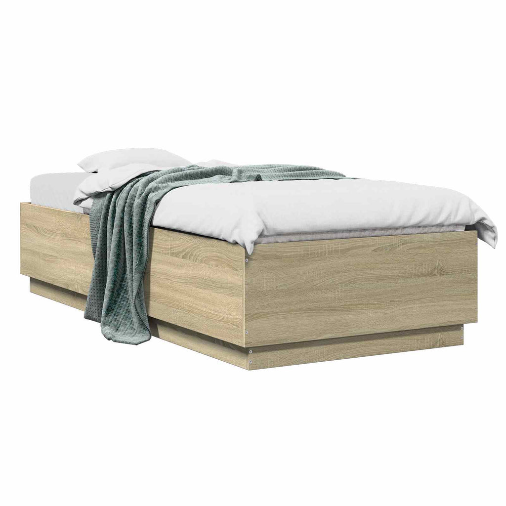 vidaXL Ramka łóżka dąb Sonoma 80 x 200 cm Drewno inżynieryjne