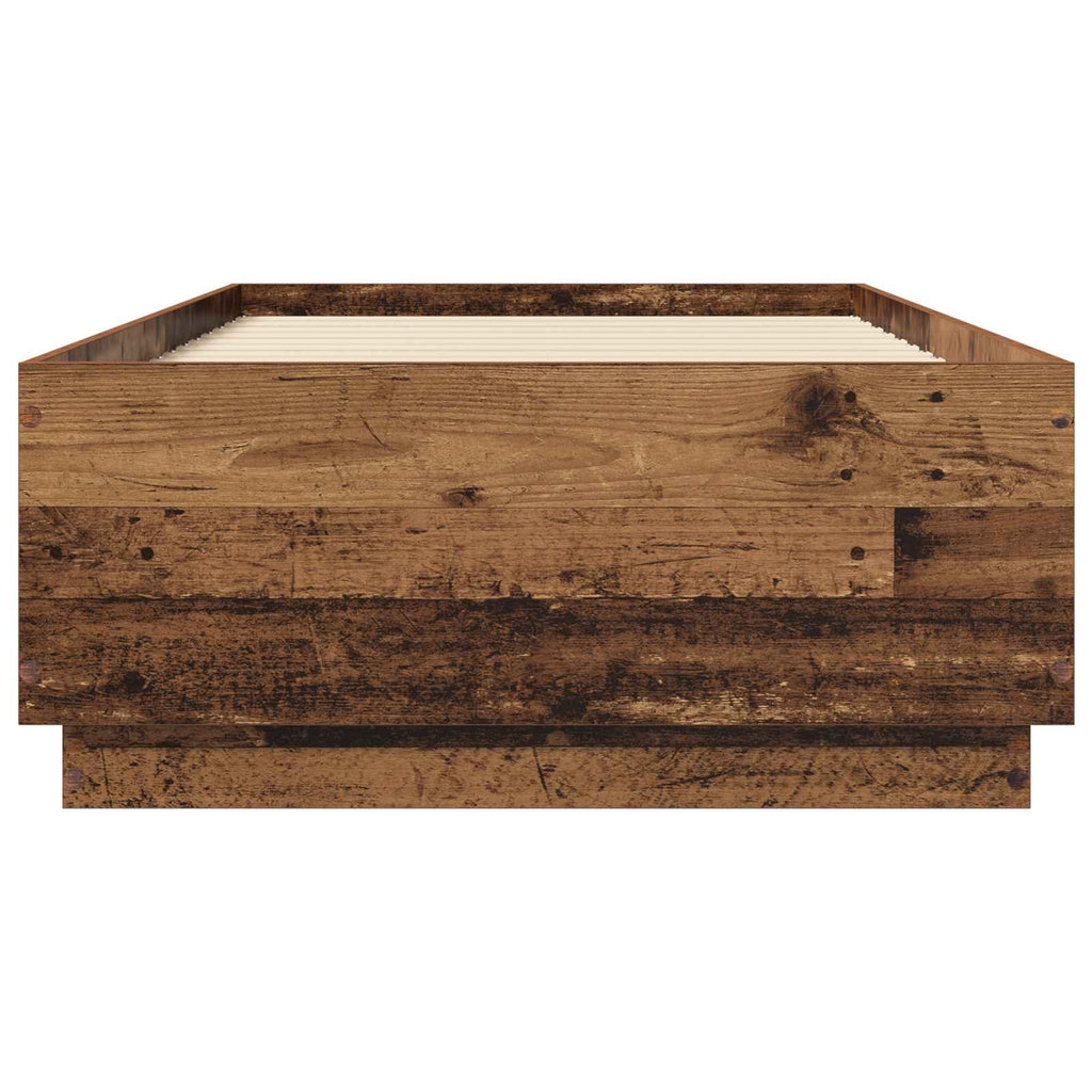 vidaXL Ramka łóżka Stare drewno 80 x 200 cm Drewno inżynieryjne