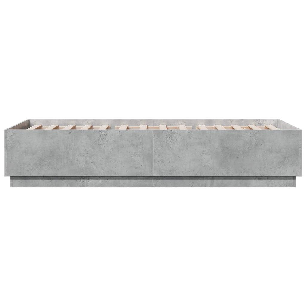 vidaXL Ramka łóżka Betonowy szary 80 x 200 cm Drewno inżynieryjne