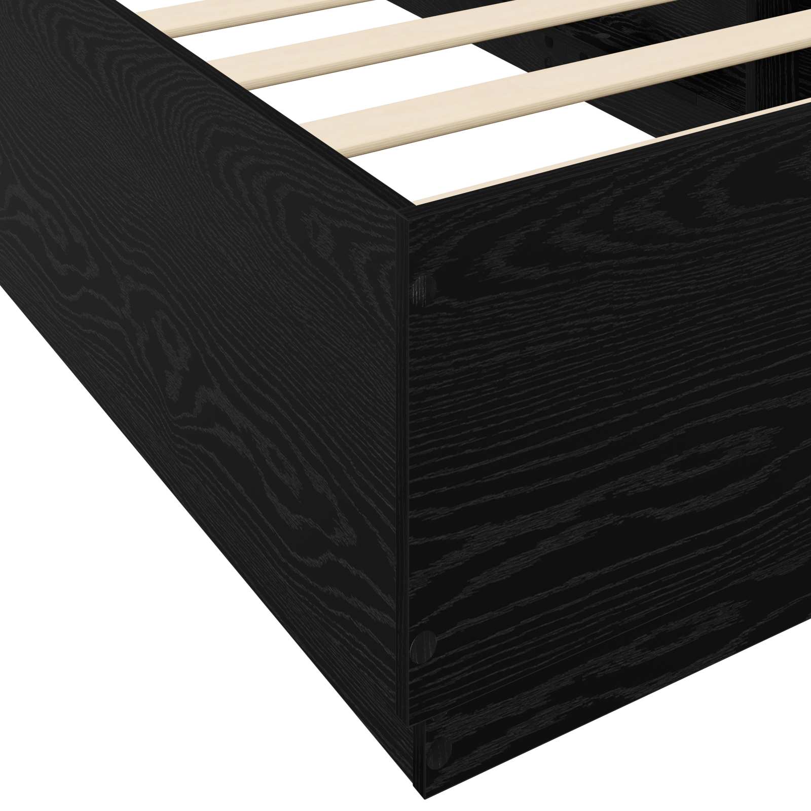vidaXL Ramka łóżka Czarny dąb 80 x 200 cm Drewno inżynieryjne