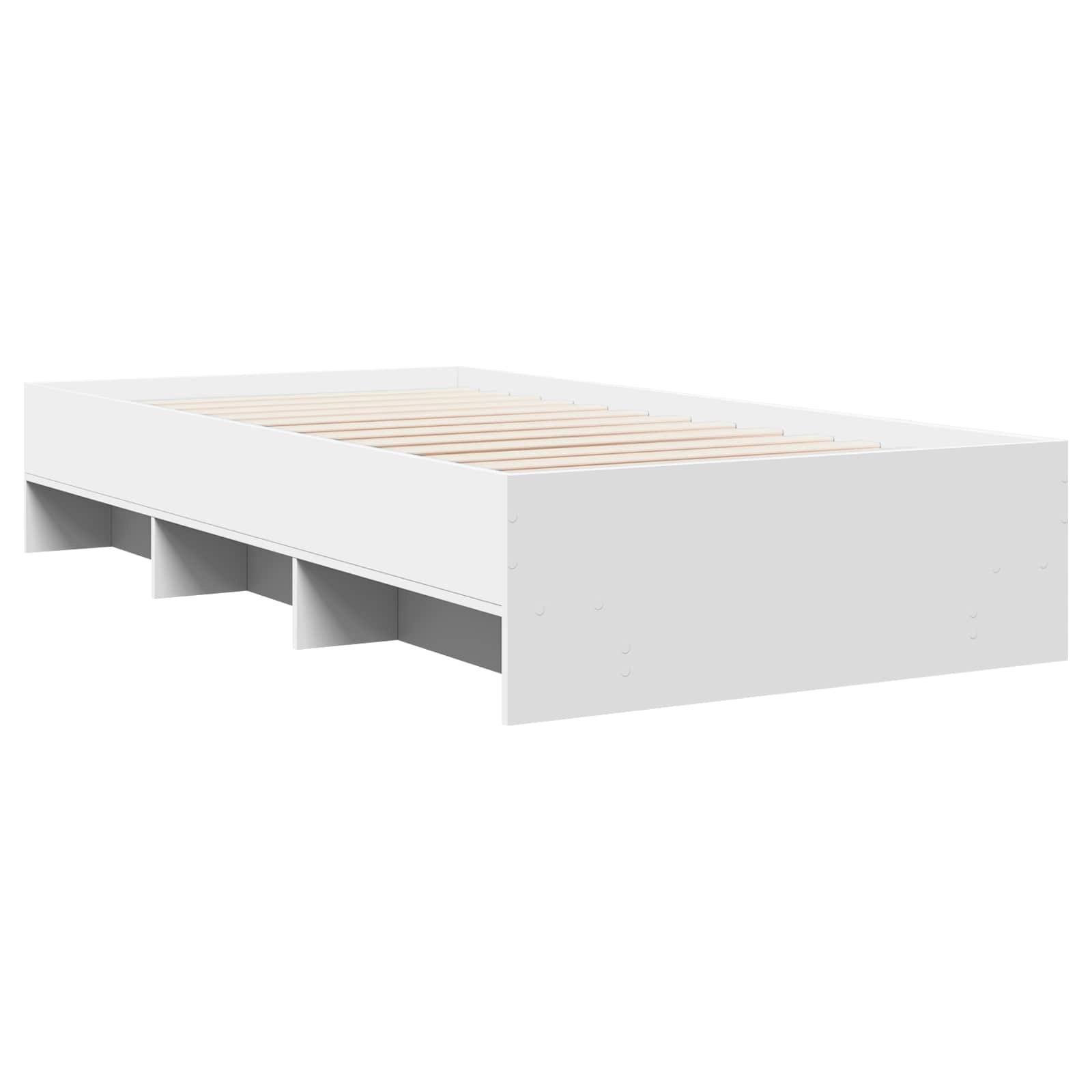 vidaXL Ramka łóżka z półką Biały 80 x 200 cm Drewno inżynieryjne