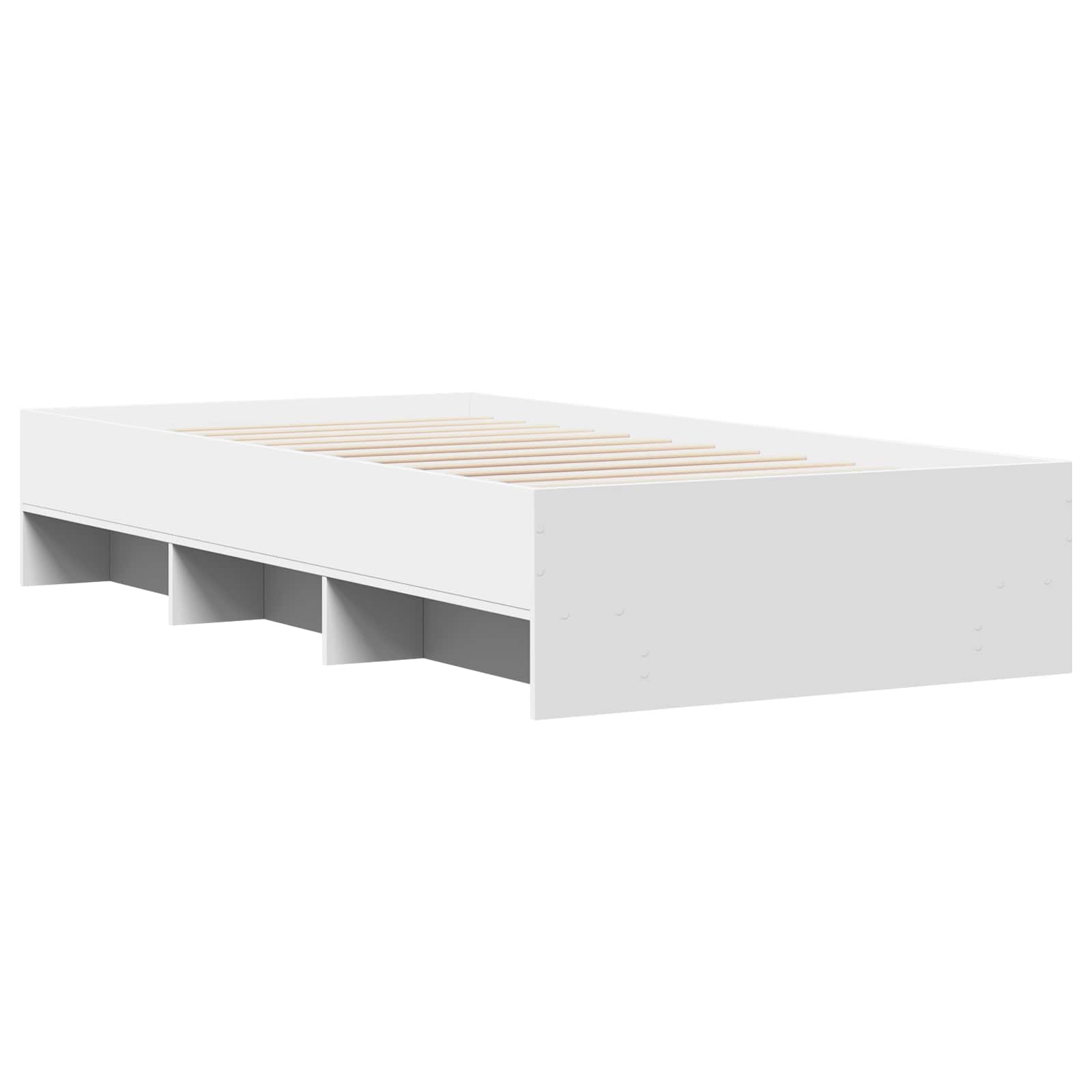 vidaXL Ramka łóżka z półką Biały 80 x 200 cm Drewno inżynieryjne