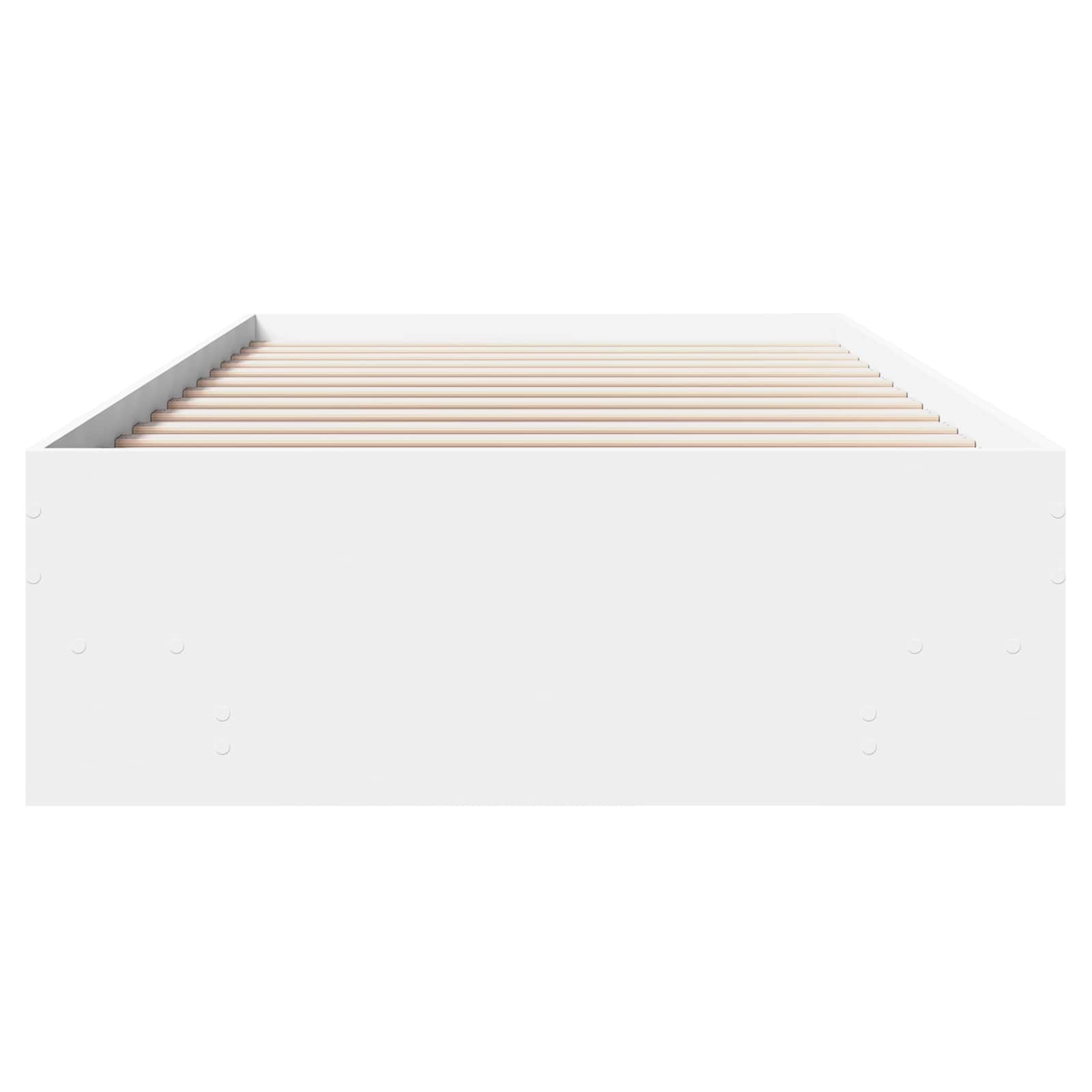 vidaXL Ramka łóżka z półką Biały 80 x 200 cm Drewno inżynieryjne