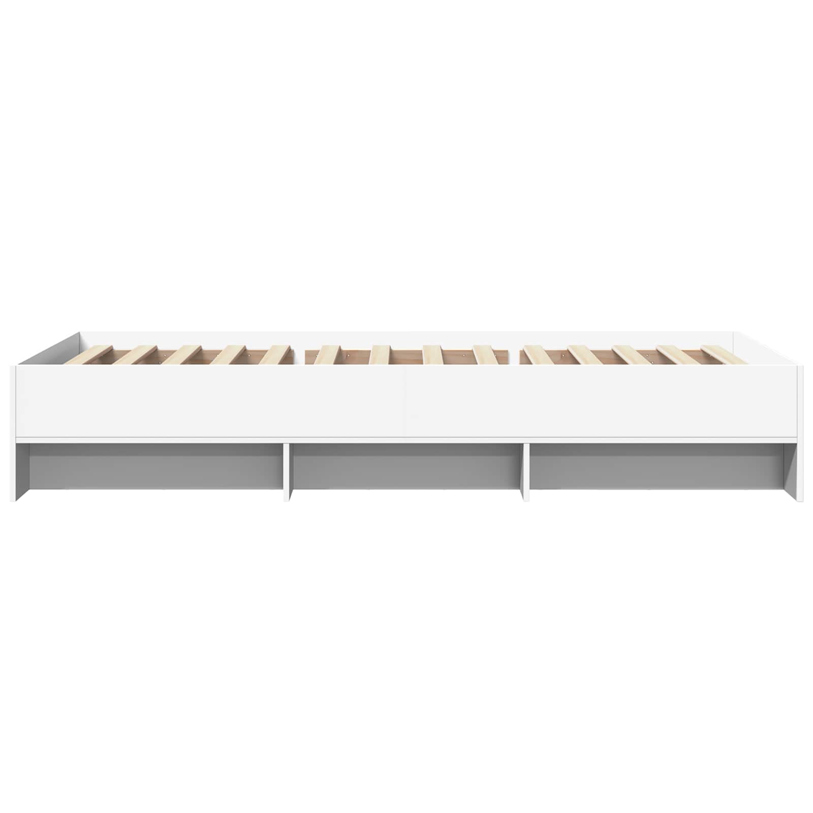 vidaXL Ramka łóżka z półką Biały 80 x 200 cm Drewno inżynieryjne