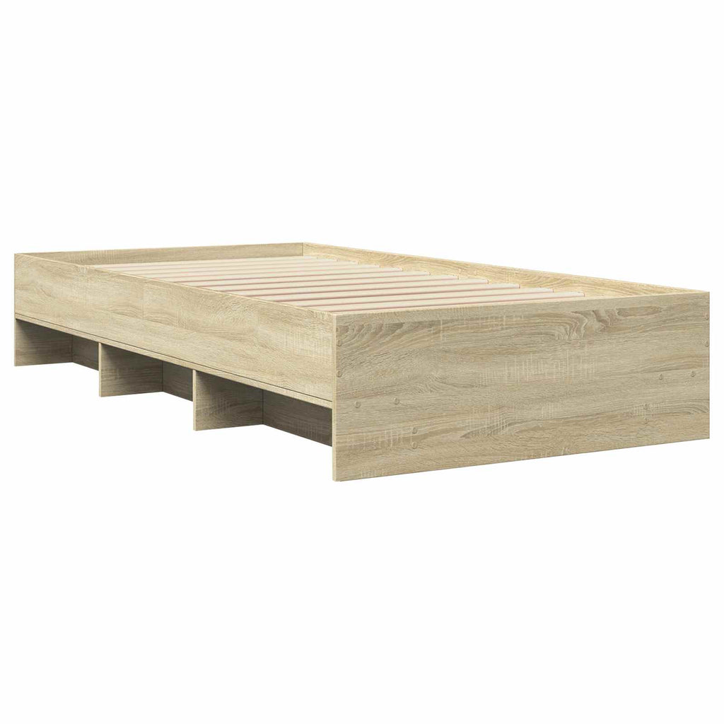 vidaXL Ramka łóżka z półką dąb Sonoma 80 x 200 cm Drewno inżynieryjne