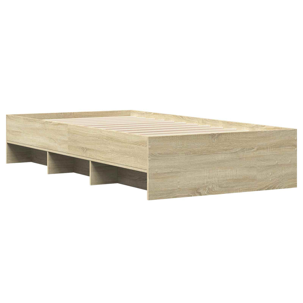 vidaXL Ramka łóżka z półką dąb Sonoma 80 x 200 cm Drewno inżynieryjne
