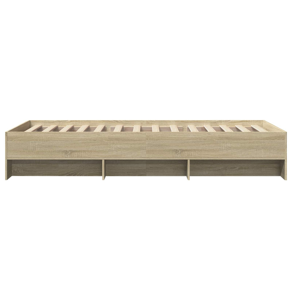 vidaXL Ramka łóżka z półką dąb Sonoma 80 x 200 cm Drewno inżynieryjne