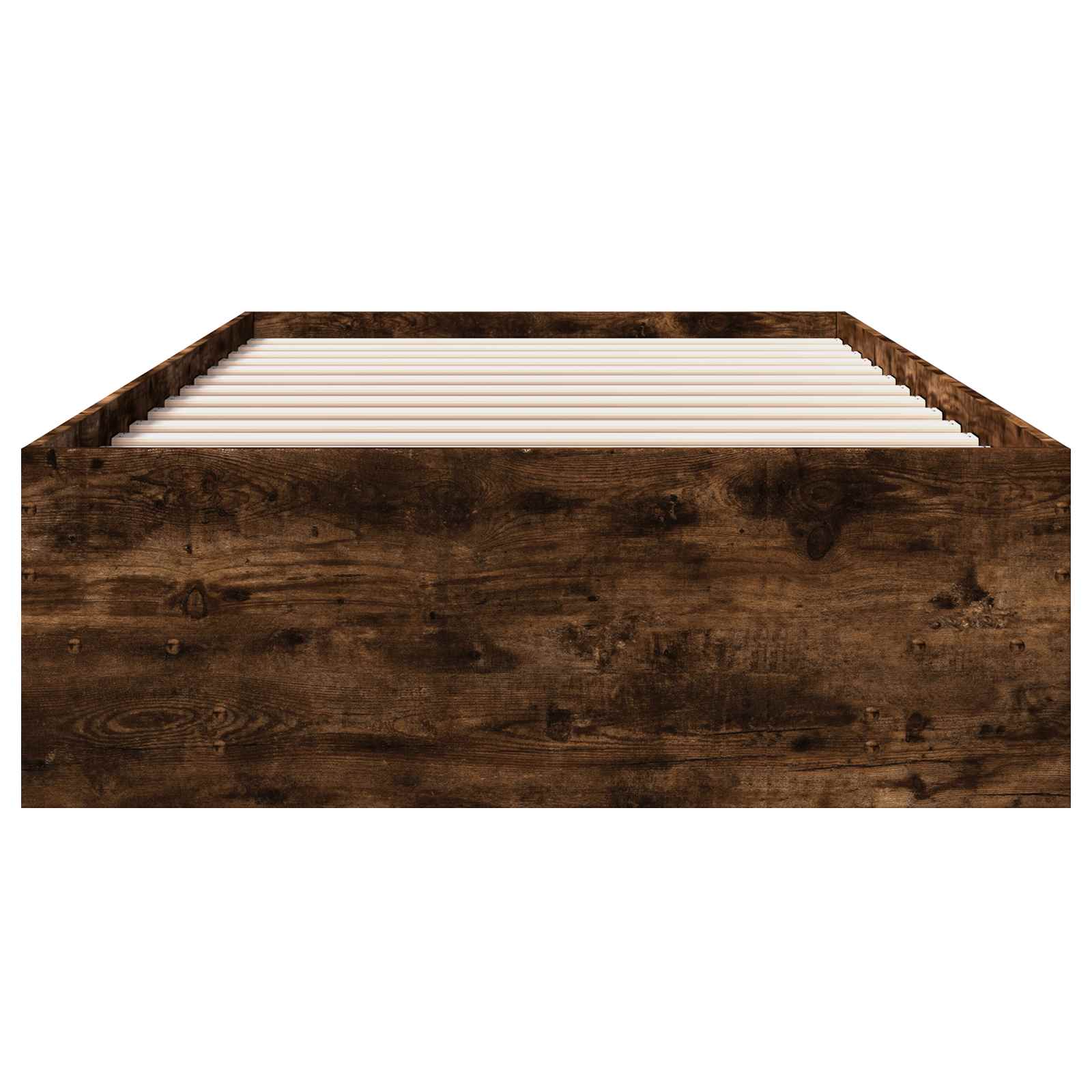 vidaXL Ramka łóżka z półką Dąb wędzony 80 x 200 cm Drewno inżynieryjne