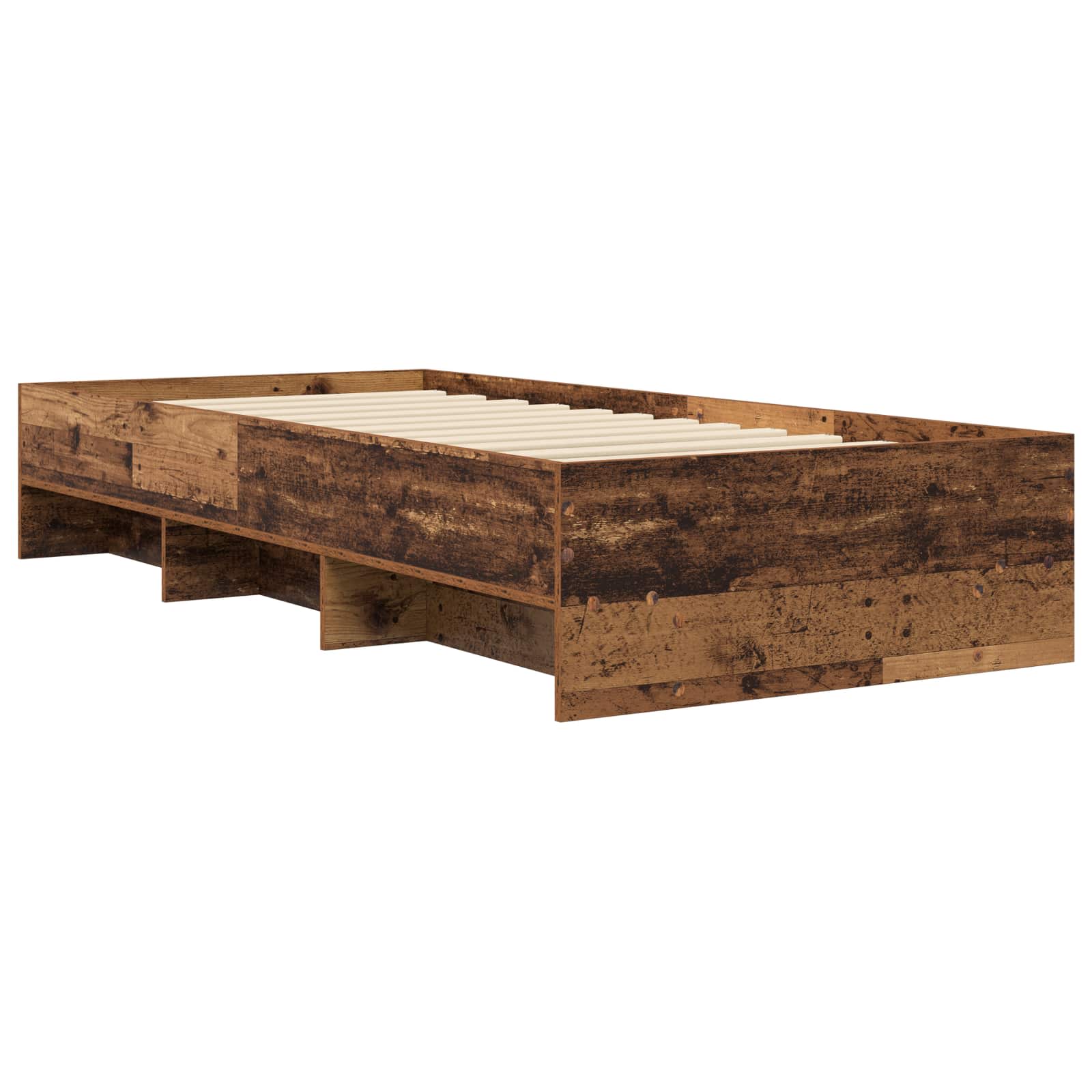 vidaXL Ramka łóżka Stare drewno 80 x 200 cm Drewno inżynieryjne