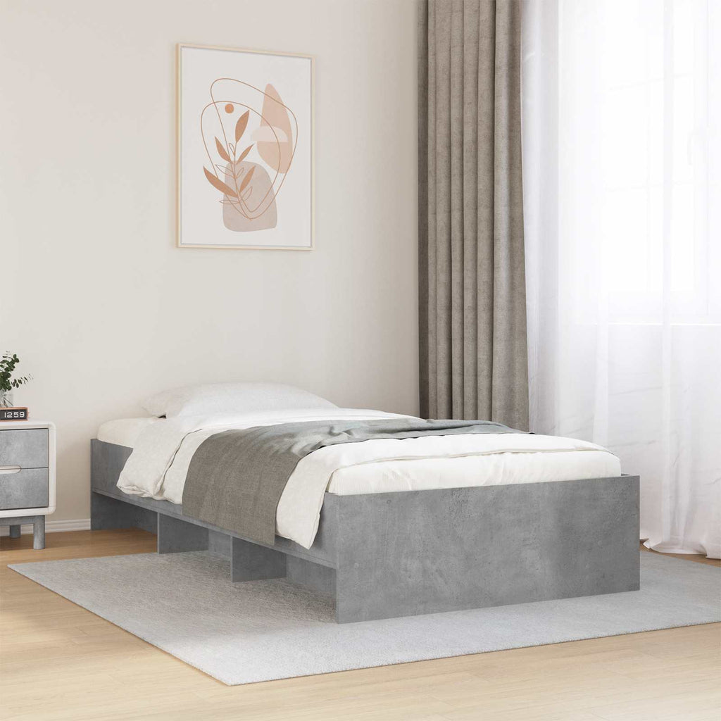 vidaXL Ramka łóżka Szary Sonoma 80 x 200 cm Drewno inżynieryjne
