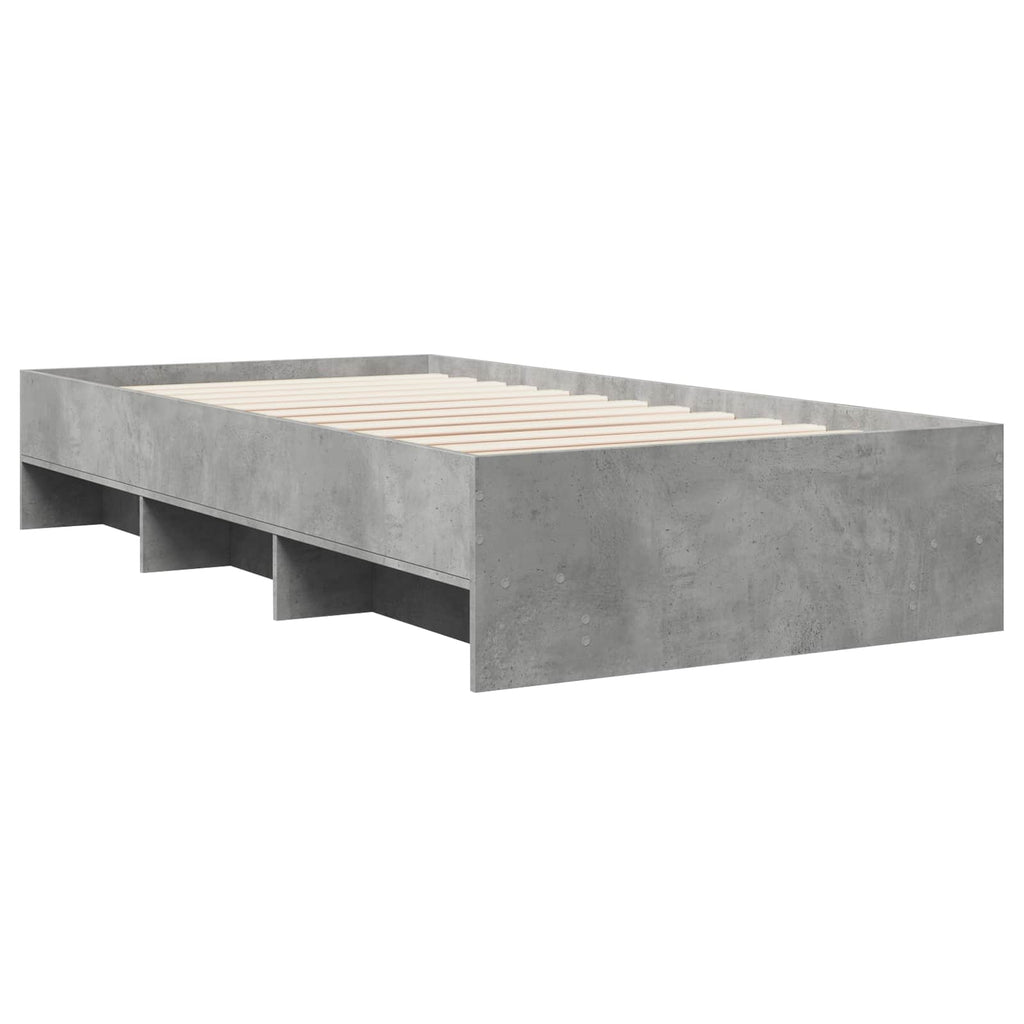 vidaXL Ramka łóżka Betonowy szary 80 x 200 cm Drewno inżynieryjne