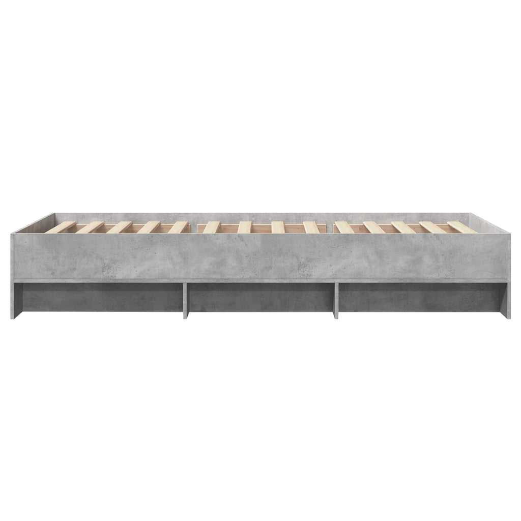 vidaXL Ramka łóżka Betonowy szary 80 x 200 cm Drewno inżynieryjne