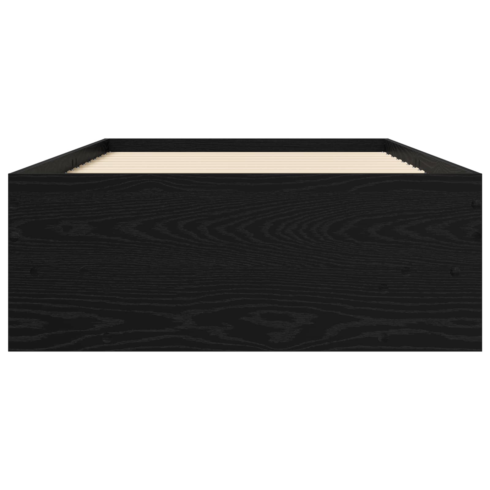 vidaXL Ramka łóżka z półką Czarny dąb 80 x 200 cm Drewno inżynieryjne