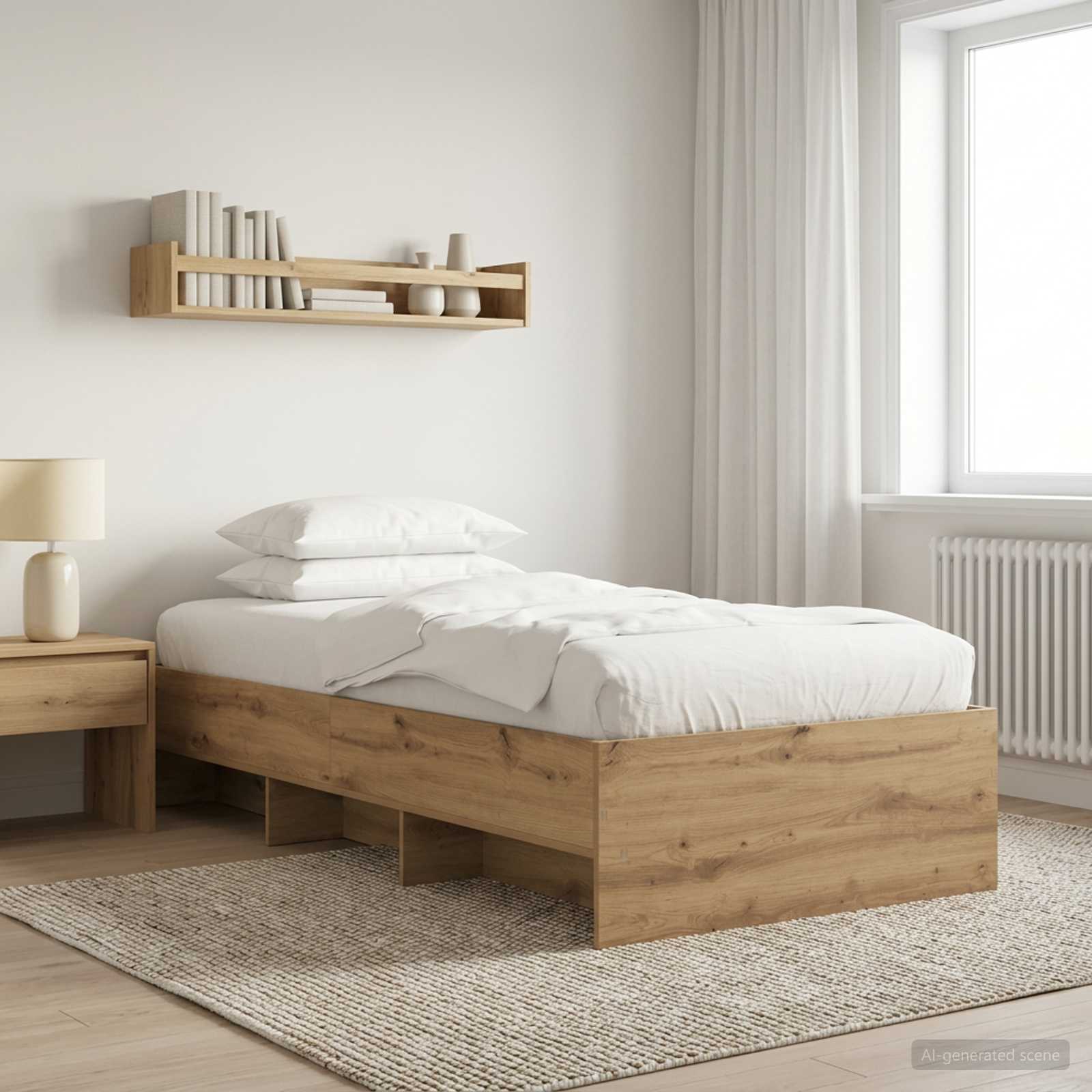 vidaXL Ramka łóżka Dąb artisian 80 x 200 cm Drewno inżynieryjne