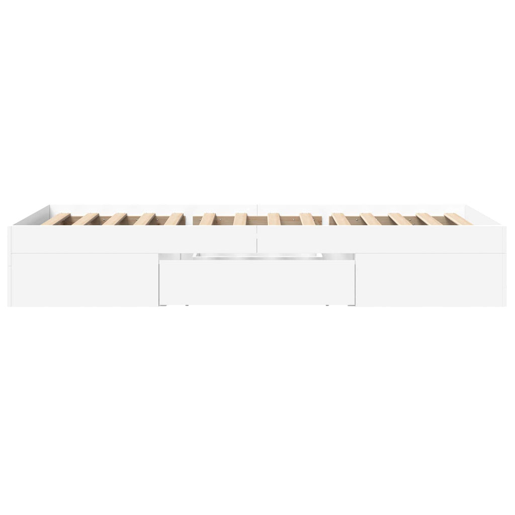 vidaXL Rama łóżka z przechowywaniem z szufladą Biały 80 x 200 cm
