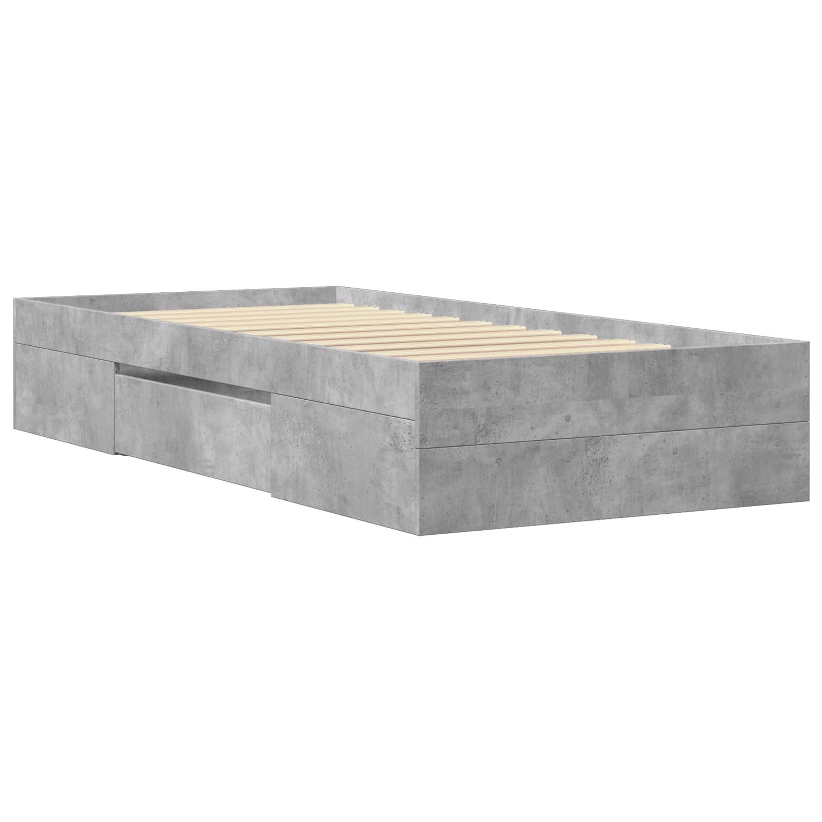 vidaXL Rama łóżka z przechowywaniem z półką Betonowy szary 80 x 200 cm
