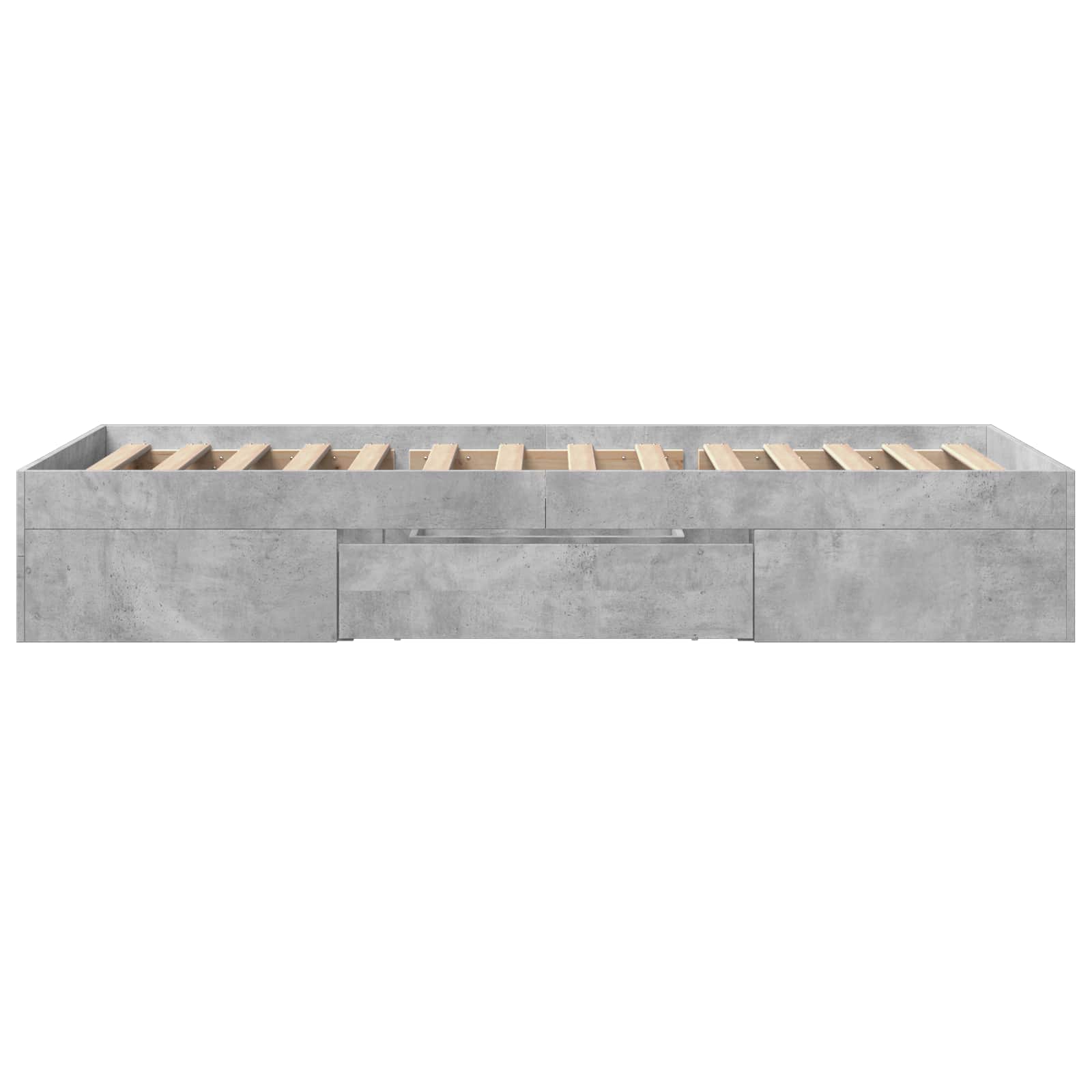 vidaXL Rama łóżka z przechowywaniem z półką Betonowy szary 80 x 200 cm