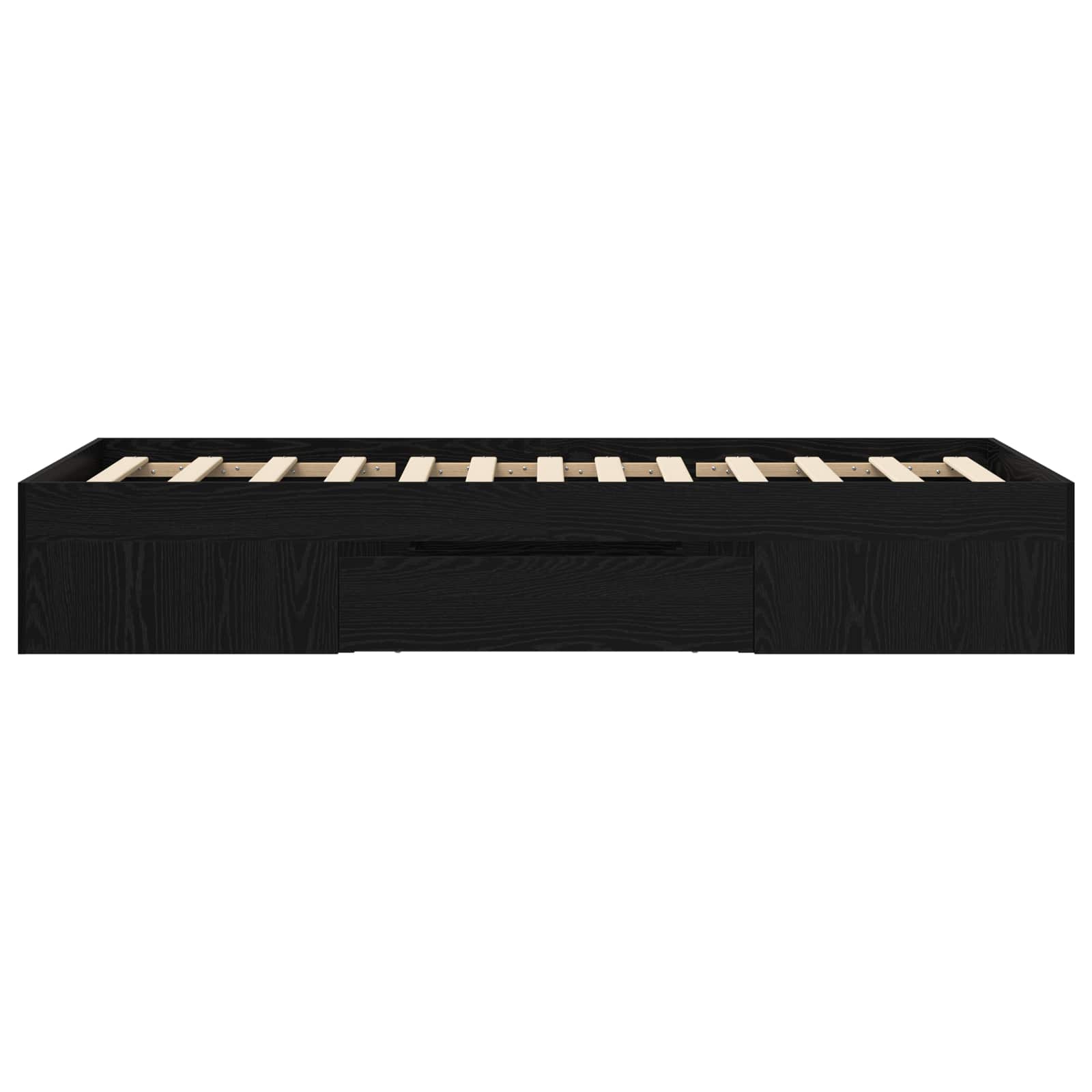 vidaXL Rama łóżka z przechowywaniem z szufladą Czarny dąb 80 x 200 cm