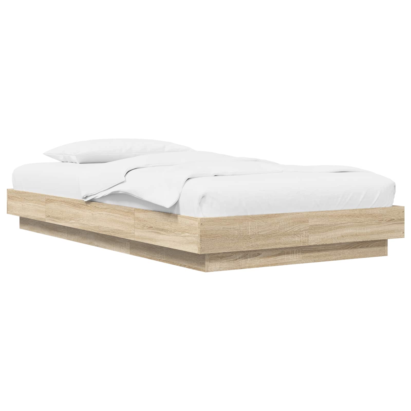 vidaXL Rama łóżka podłogowego dąb Sonoma 80 x 210 cm