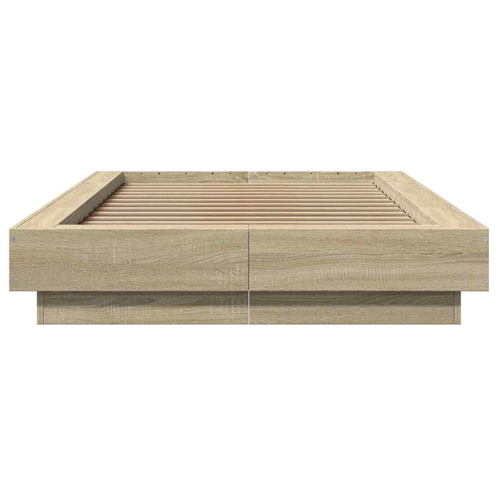 vidaXL Rama łóżka podłogowego dąb Sonoma 80 x 210 cm