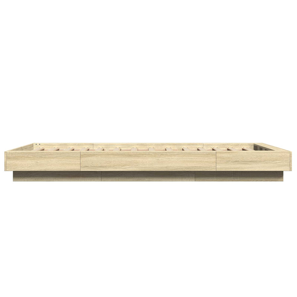 vidaXL Rama łóżka podłogowego dąb Sonoma 80 x 210 cm