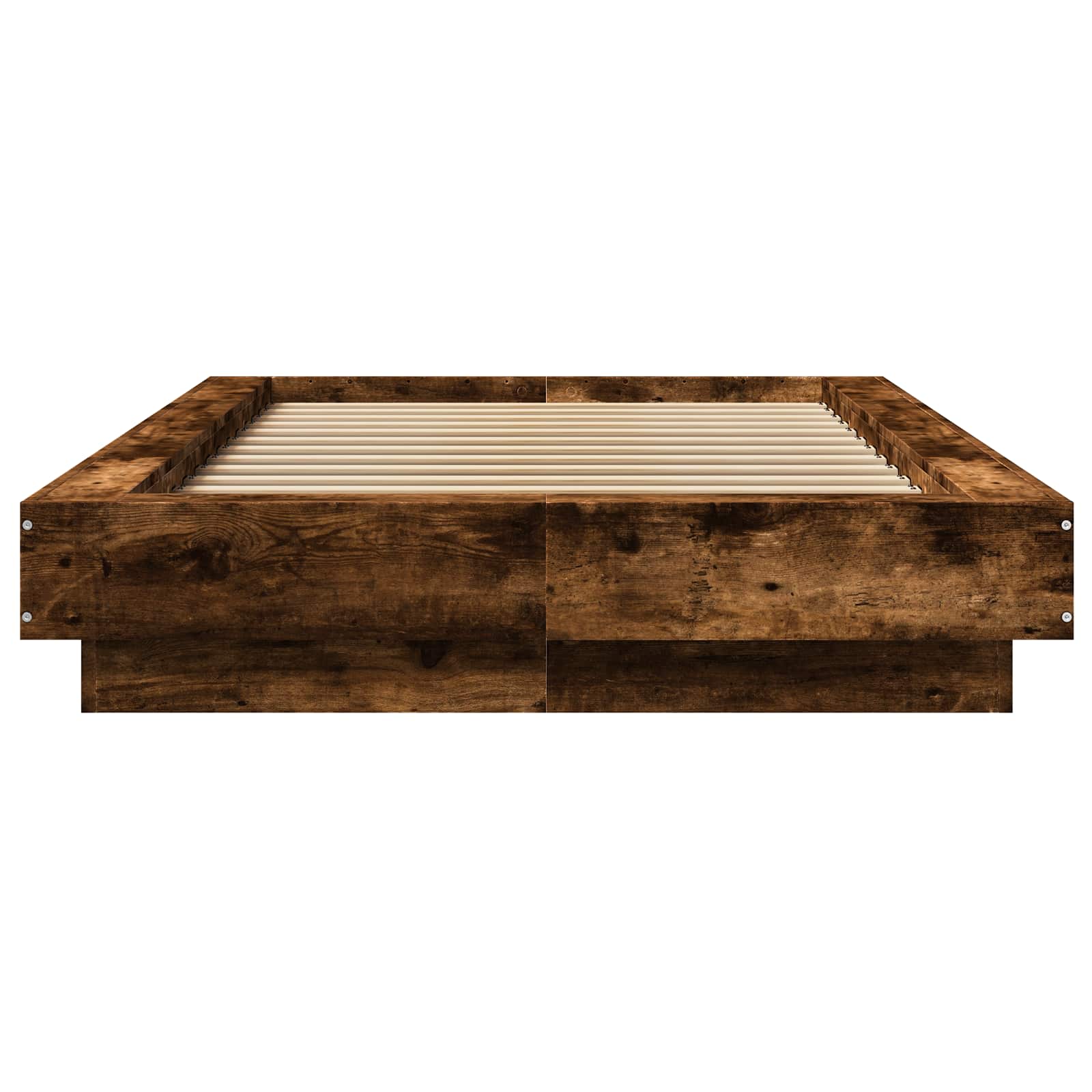 vidaXL Rama łóżka podłogowego Dąb wędzony 80 x 210 cm