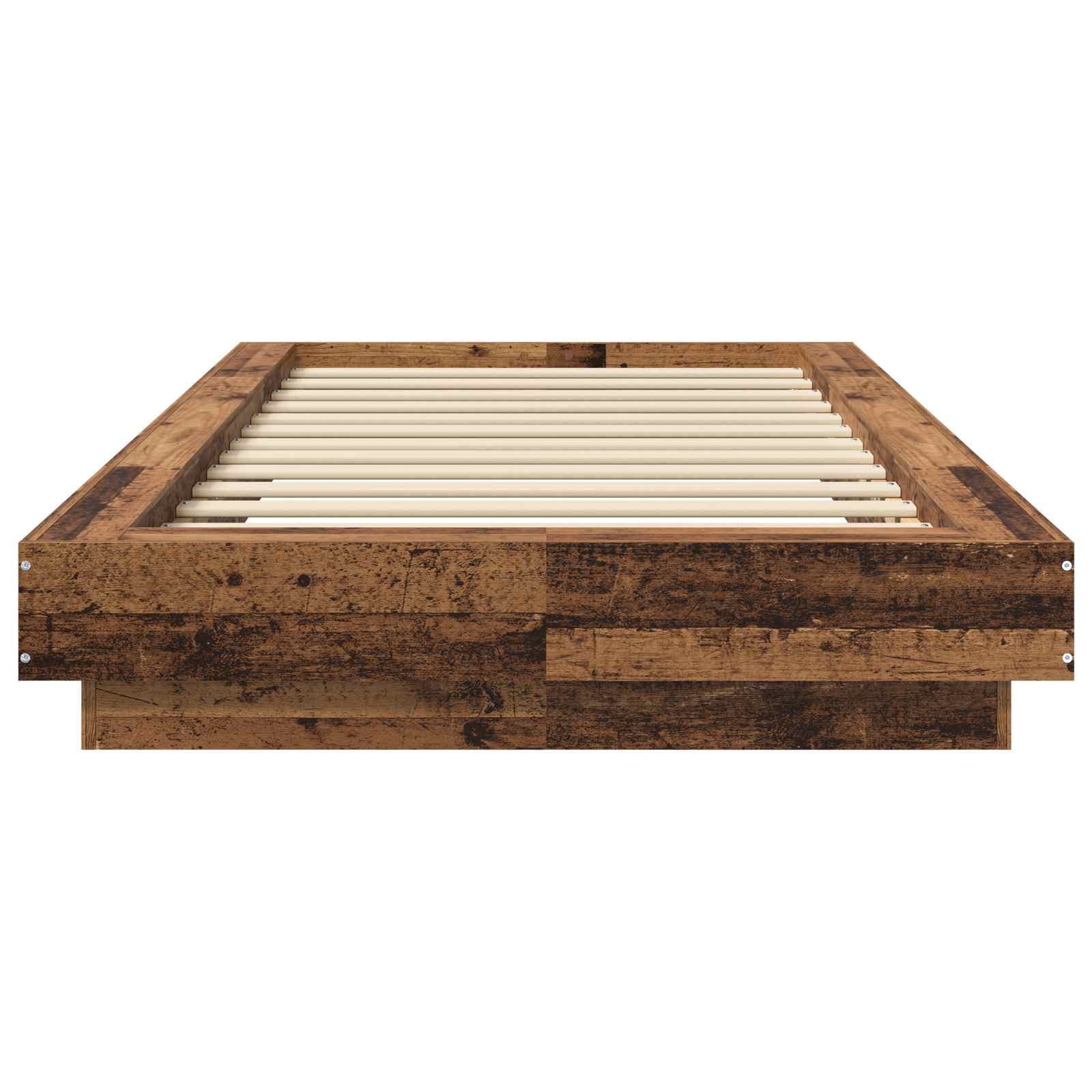 vidaXL Rama łóżka podłogowego Stare drewno 80 x 210 cm