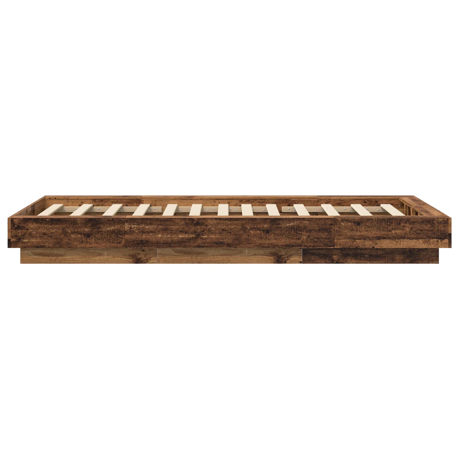 vidaXL Rama łóżka podłogowego Stare drewno 80 x 210 cm