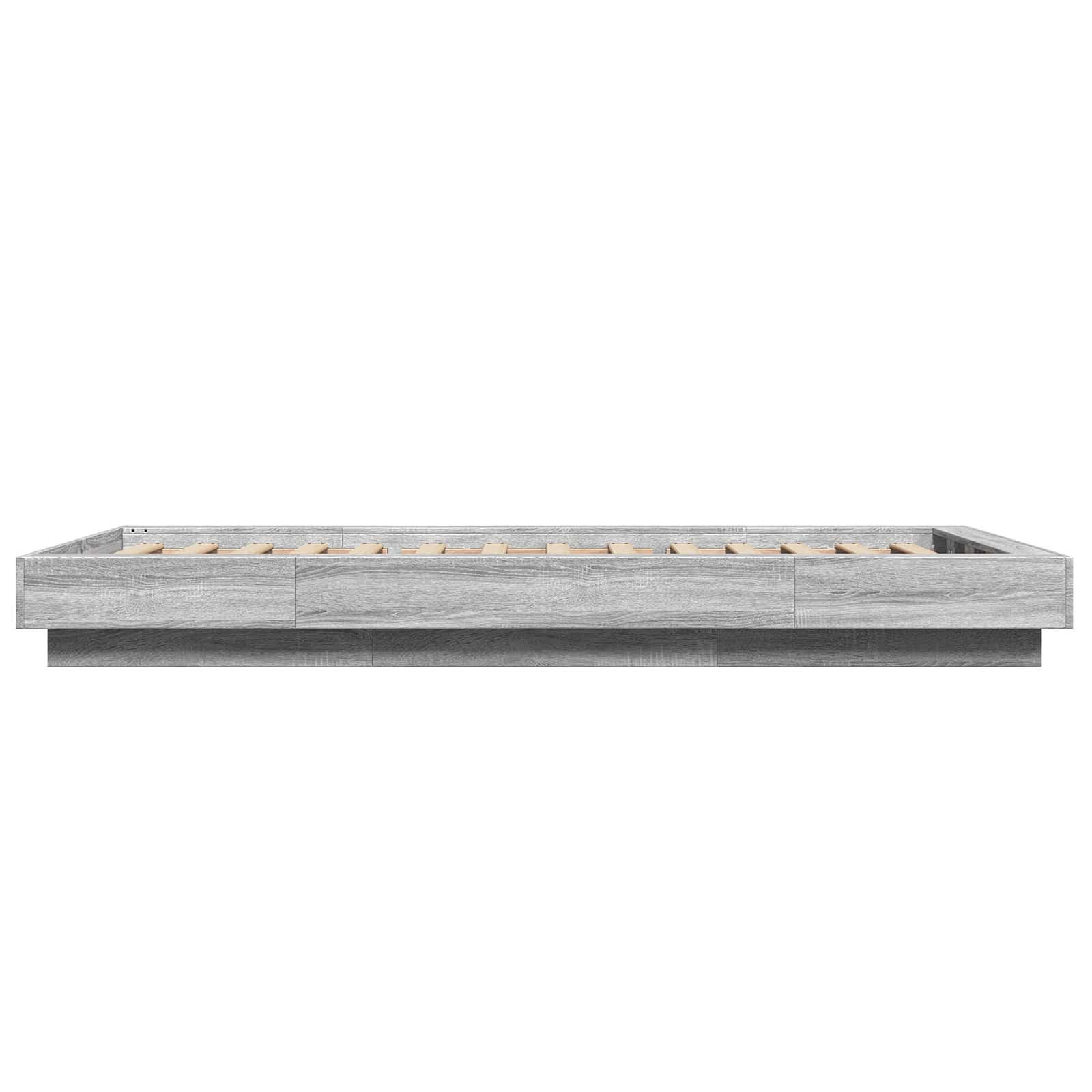 vidaXL Rama łóżka podłogowego Szary Sonoma 80 x 210 cm